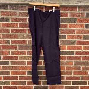 Chico’s Purple and Black Abstract Print Mid Rise Dress Pants Trousers